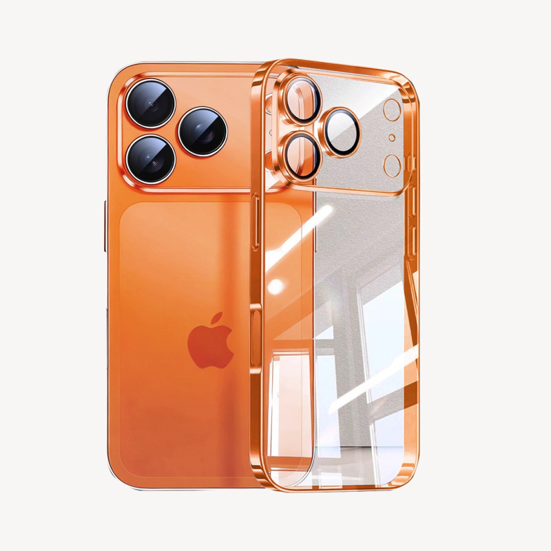 Kućište za iPhone 17 Pro Max — elektroplatirano PC stražnji dio, TPU kućište, prozirna zaštita leće, zaštita od pada, mogućnost prilagodbe