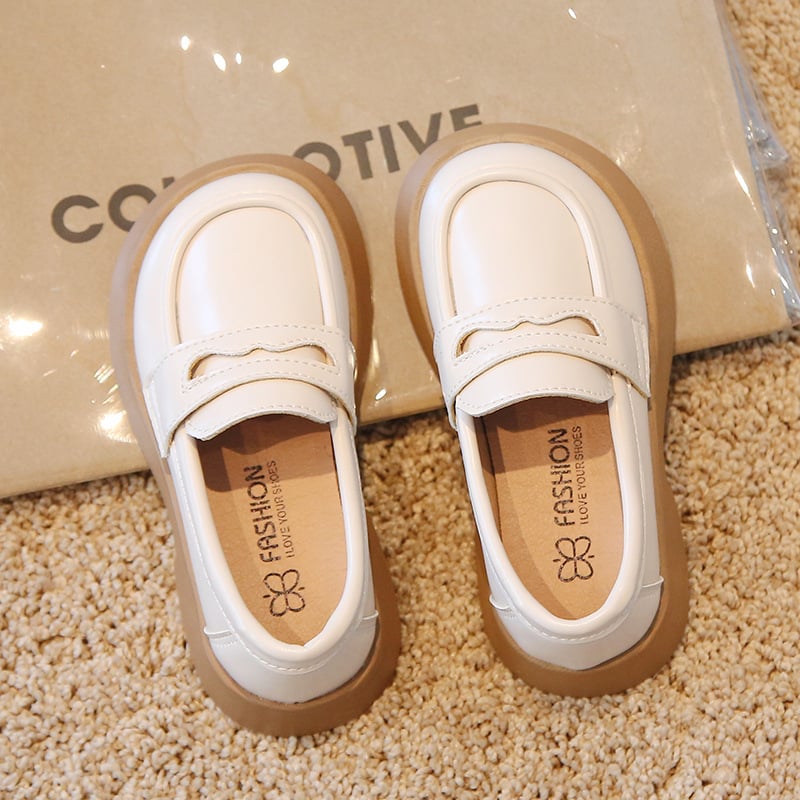 Dječji kožni loafers s mekanom potplatom, Mary Jane stil — gornji dio: sintetička koža; unutarnji PU; đon PU; potplat: kompozit; podrijetlo: Taizhou, Zhejiang