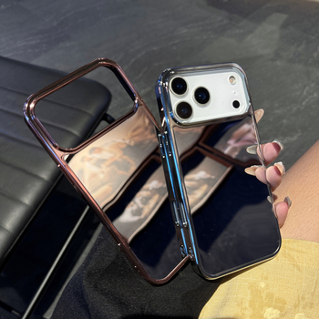 Ogledalo za šminku za kućište telefona, elektroplatirani završetak, 2-u-1, ljepilo montaža, PC materijal, zaštita od padova