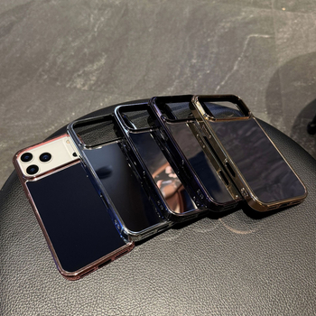 Ogledalo za šminku za kućište telefona, elektroplatirani završetak, 2-u-1, ljepilo montaža, PC materijal, zaštita od padova