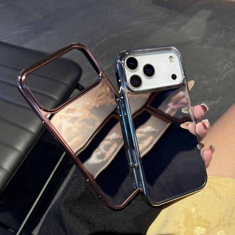 Ogledalo za šminku za kućište telefona, elektroplatirani završetak, 2-u-1, ljepilo montaža, PC materijal, zaštita od padova