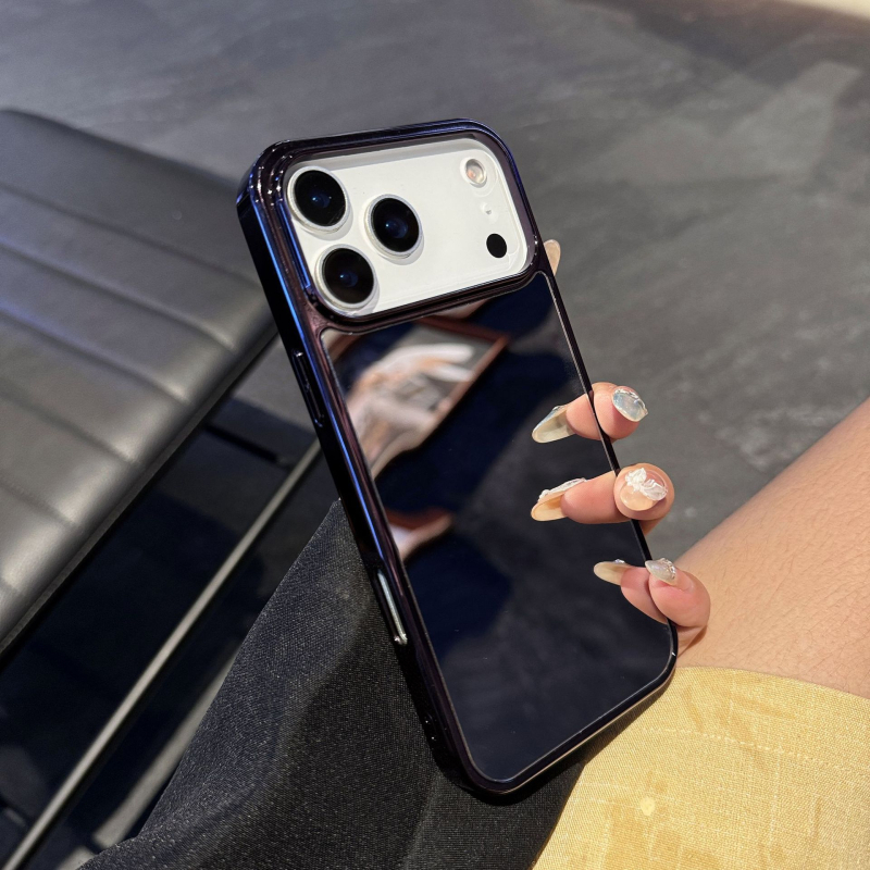 Ogledalo za šminku za kućište telefona, elektroplatirani završetak, 2-u-1, ljepilo montaža, PC materijal, zaštita od padova