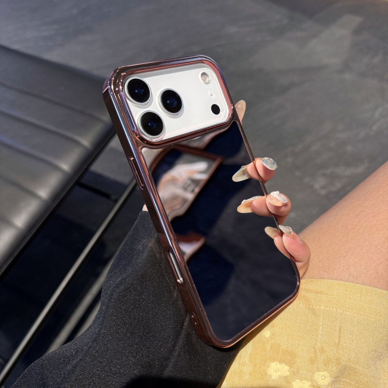 Ogledalo za šminku za kućište telefona, elektroplatirani završetak, 2-u-1, ljepilo montaža, PC materijal, zaštita od padova