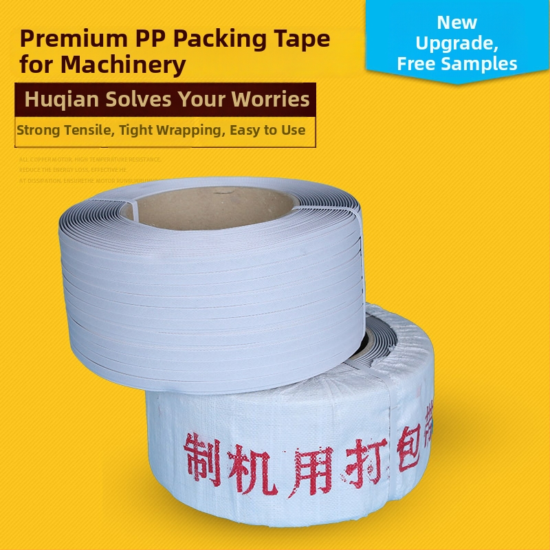 PP csomagoló heveder gépi felhasználásra, 0.8 mm vastagság, erős húzószilárdság, tekercs Ø320 mm / Ø100 mm