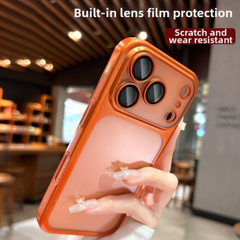 Ochranný pevný kryt s matným elektroplatovým povrchom pre iPhone 13/14 radu — protiskĺz, odvádzanie tepla, proti otlačkom prstov, ochrana proti pádům