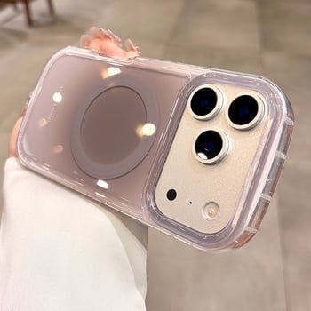 Ochranný kryt pre iPhone 17 Pro Max s airbagovou ochranou, tvrdený obal, minimalistický štýl, akrylový materiál, protišmykový, magnetická priľnavosť