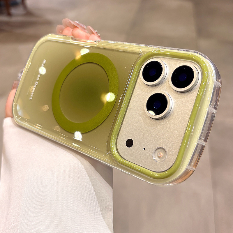 Ochranný kryt pre iPhone 17 Pro Max s airbagovou ochranou, tvrdený obal, minimalistický štýl, akrylový materiál, protišmykový, magnetická priľnavosť