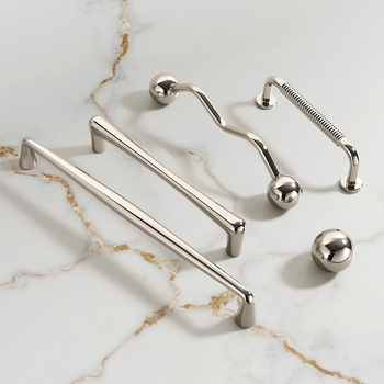 Mâner ușă garderob și dulap, aliaj de zinc, AB20001, finisaj electroplacat