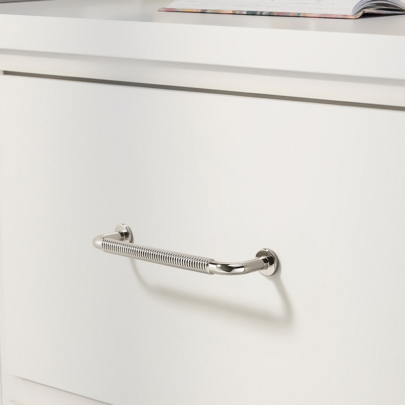 Mâner ușă garderob și dulap, aliaj de zinc, AB20001, finisaj electroplacat