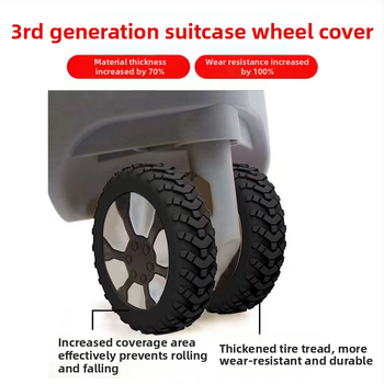 Protecție pentru roților bagajelor, generația a 3-a îmbunătățită, Material TPR, Silențioasă, Rezistentă la uzură, Absorbție de șocuri