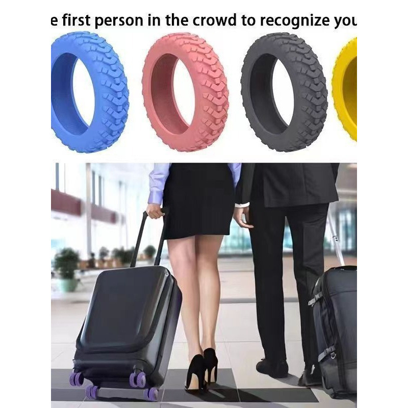 Protecție pentru roților bagajelor, generația a 3-a îmbunătățită, Material TPR, Silențioasă, Rezistentă la uzură, Absorbție de șocuri