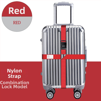 Curea pentru bagaje din nylon cu anti-furt, rezistență la șocuri și reducere a încărcăturii (Material: Nylon; Funcții: Anti-furt, Rezistență la șocuri, Reducere încărcătură; Brand: Producție proprie)