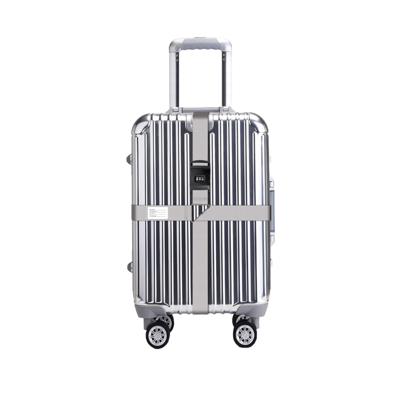 Curea pentru bagaje din nylon cu anti-furt, rezistență la șocuri și reducere a încărcăturii (Material: Nylon; Funcții: Anti-furt, Rezistență la șocuri, Reducere încărcătură; Brand: Producție proprie)