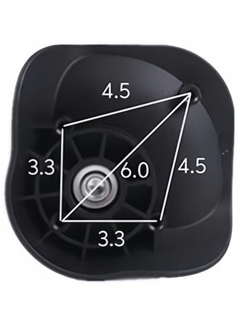 Roată universală pentru valize, din plastic, rezistentă la uzură, model geometric, vară 2024