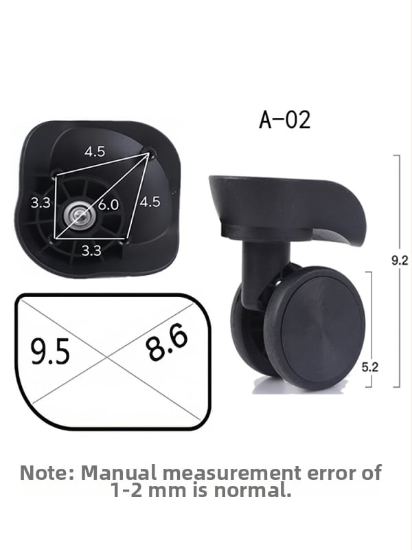 Roată universală pentru valize, din plastic, rezistentă la uzură, model geometric, vară 2024
