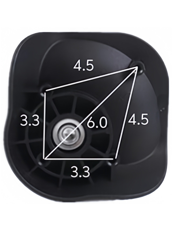 Roată universală pentru valize, din plastic, rezistentă la uzură, model geometric, vară 2024