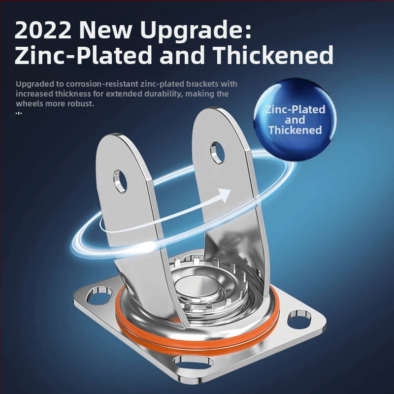 Univerzálne PU ťažké nosné otočné koliesko pre vozíky a prívesy – tichý chod