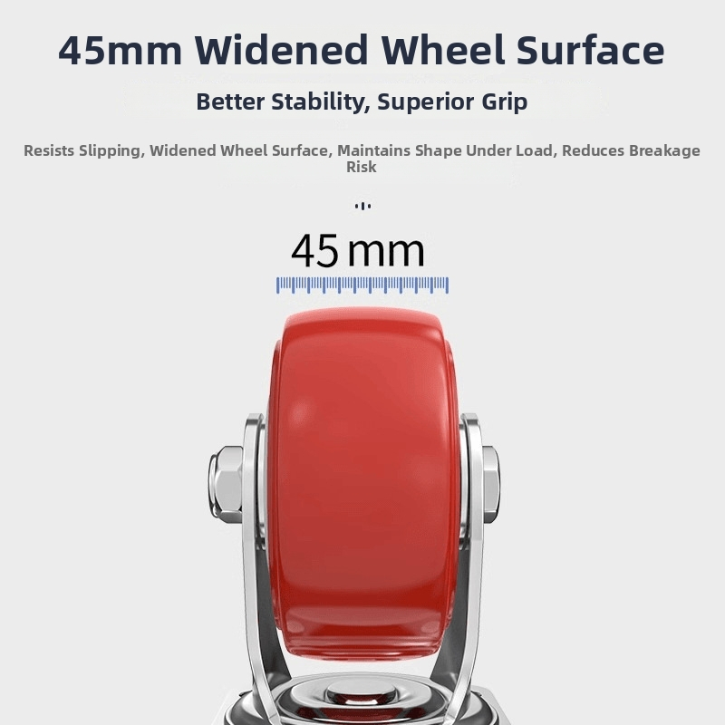 Univerzálne PU ťažké nosné otočné koliesko pre vozíky a prívesy – tichý chod