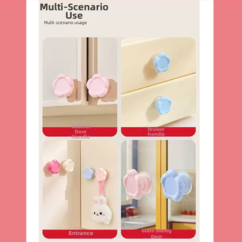 Mâner de ușă cu ventuză pentru uși glisante din sticlă și dulapuri, fără găuri, aliaj de zinc, model Cyp+3