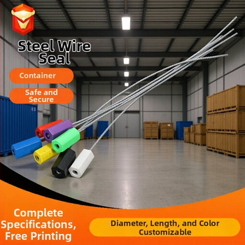 Μονοχρησιμοποιούμενη σφραγίδα εμπορευματοκιβωτίου με σύρμα χάλυβα, γαλβανισμένος χάλυβας + ABS, δωρεάν εκτύπωση, για διακίνηση