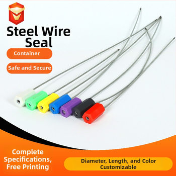 Μονοχρησιμοποιούμενη σφραγίδα εμπορευματοκιβωτίου με σύρμα χάλυβα, γαλβανισμένος χάλυβας + ABS, δωρεάν εκτύπωση, για διακίνηση