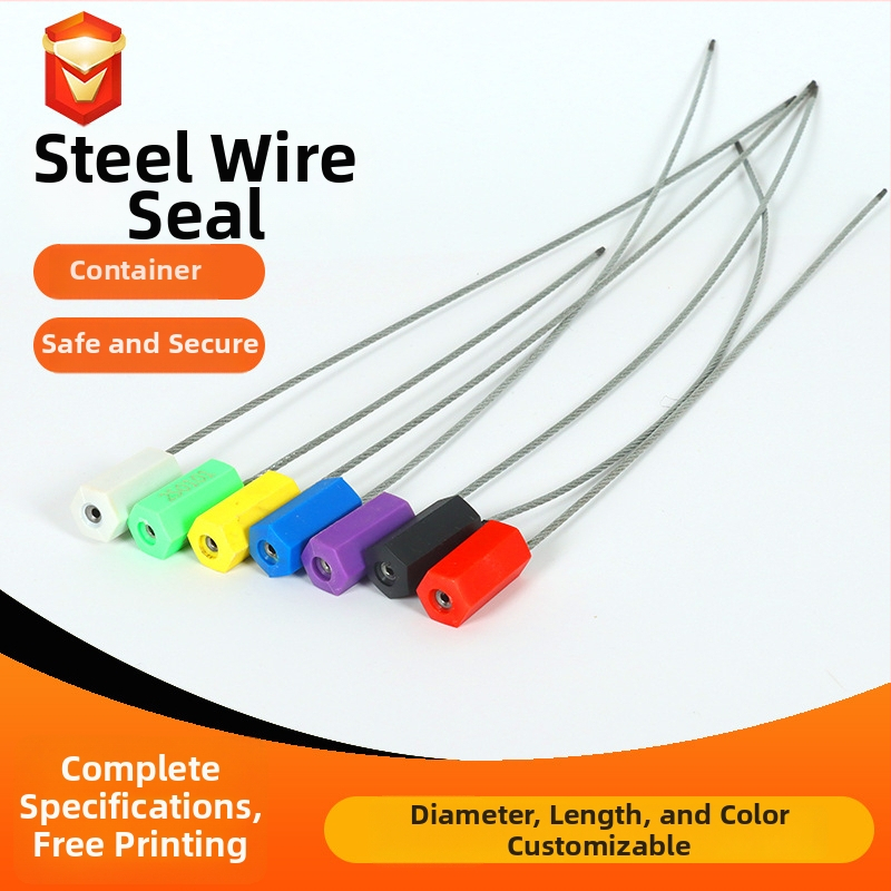 Μονοχρησιμοποιούμενη σφραγίδα εμπορευματοκιβωτίου με σύρμα χάλυβα, γαλβανισμένος χάλυβας + ABS, δωρεάν εκτύπωση, για διακίνηση