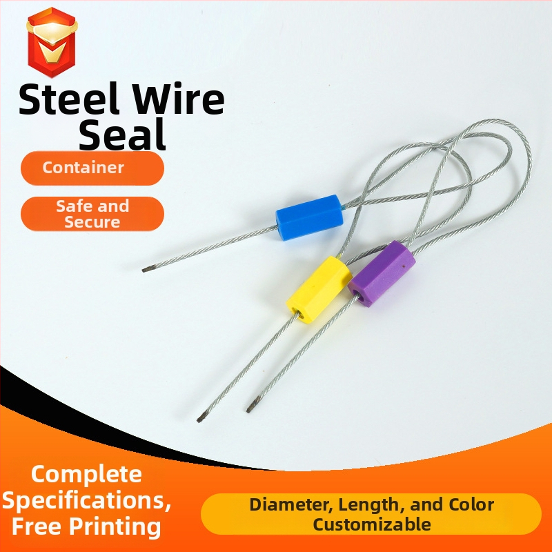 Μονοχρησιμοποιούμενη σφραγίδα εμπορευματοκιβωτίου με σύρμα χάλυβα, γαλβανισμένος χάλυβας + ABS, δωρεάν εκτύπωση, για διακίνηση