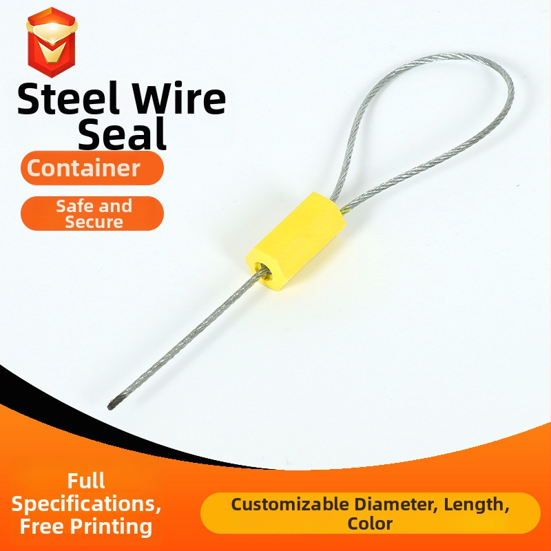 Μονοχρησιμοποιούμενη σφραγίδα εμπορευματοκιβωτίου με σύρμα χάλυβα, γαλβανισμένος χάλυβας + ABS, δωρεάν εκτύπωση, για διακίνηση