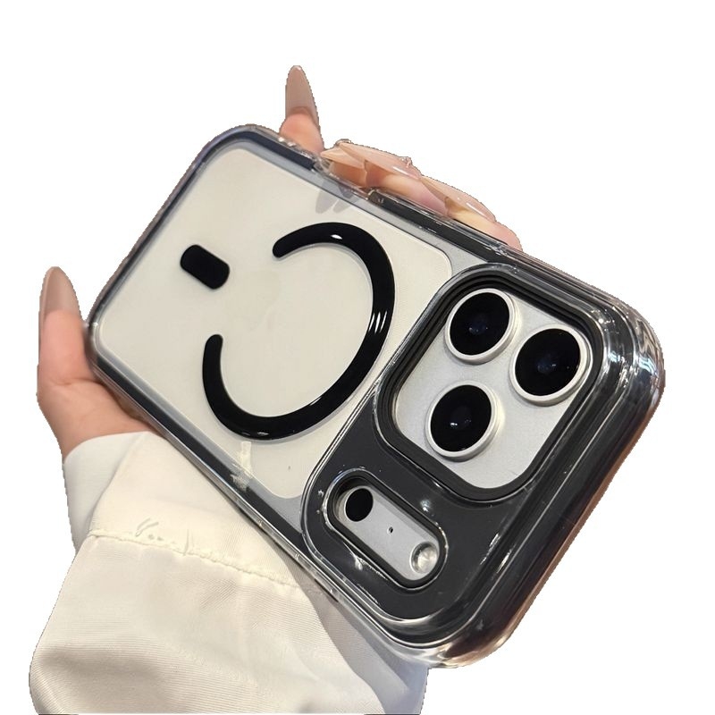 Husă iPhone TPU cu Air-Cushion, textură embossată, antișoc, disipare a căldurii, magnetică, rezistentă la amprente