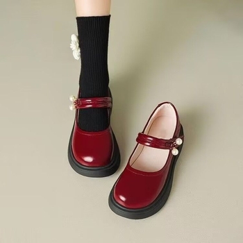 Cipele Mary Jane za djevojčice, stil princeze, gornji dio Ultra-Fiber Leather, gumena potplat, izrada ljepilom