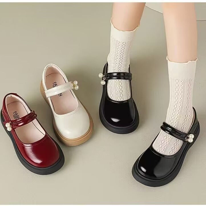 Cipele Mary Jane za djevojčice, stil princeze, gornji dio Ultra-Fiber Leather, gumena potplat, izrada ljepilom