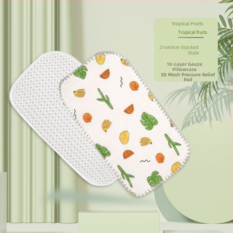 Μαξιλάρι-σύννεφο για νεογνά — Bibione/Bibiwan — 100% βαμβάκι — στυλ κινουμένων σχεδίων — για νεογέννητα 0–1 ετών