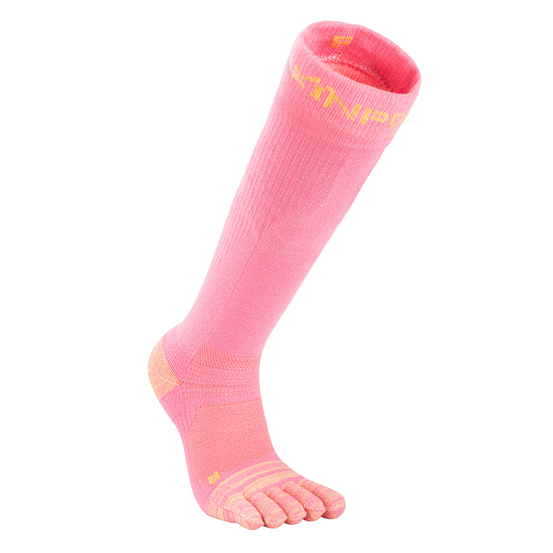Șosete de compresie cu cinci degete, până la gambă, Coolmax, uscare rapidă, antibacteriene, anti-alunecare