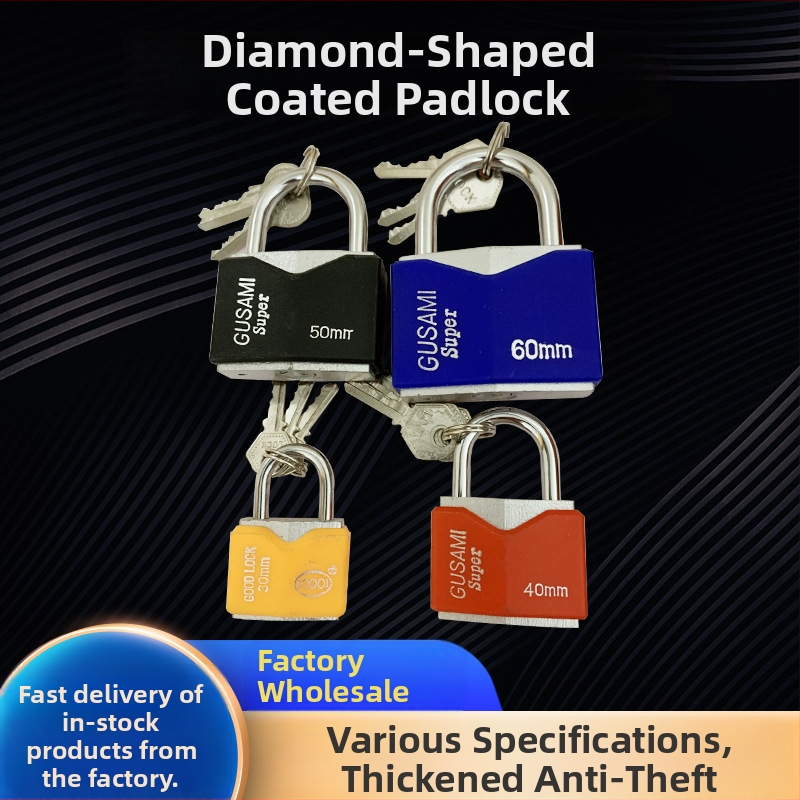 LB03 Lacăt de uz casnic din fier, în formă de diamant, stil modern minimalist, potrivit pentru bagaje și sertare