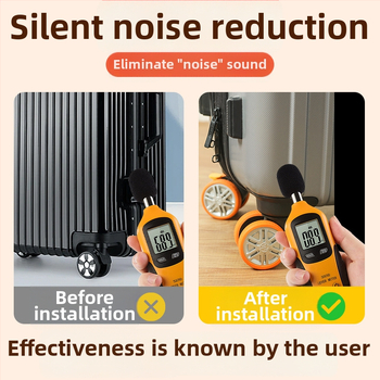 Силиконови капачета за колелца на багаж – 8 броя, безшумни и ударопоглъщащи