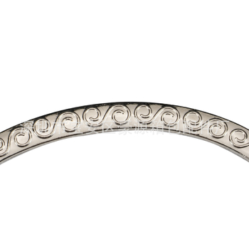 Рамка за чанти за горна дръжка - квадратна изпъкнала S-патерна рамка - железен материал, бронзов финиш