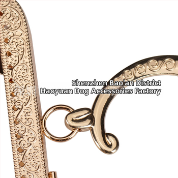 Рамка за чанти за горна дръжка - квадратна изпъкнала S-патерна рамка - железен материал, бронзов финиш