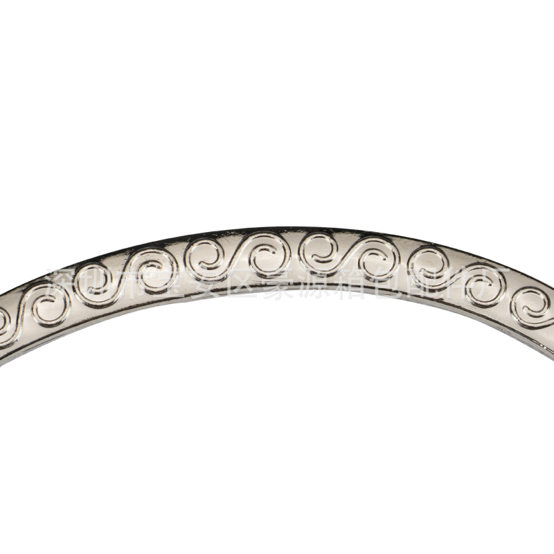 Рамка за чанти за горна дръжка - квадратна изпъкнала S-патерна рамка - железен материал, бронзов финиш