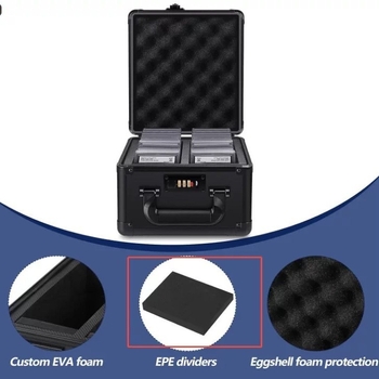 Κουτί καρτών από κράμα αλουμινίου με διπλές θήκες και σχεδίαση κλειδώματος τελωνείου για ασφαλή, ανθεκτική αποθήκευση