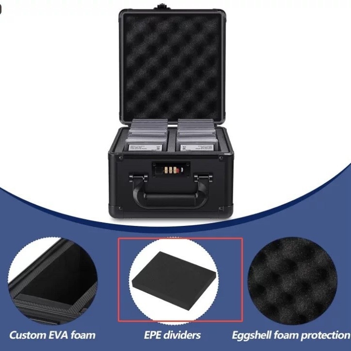 Κουτί καρτών από κράμα αλουμινίου με διπλές θήκες και σχεδίαση κλειδώματος τελωνείου για ασφαλή, ανθεκτική αποθήκευση