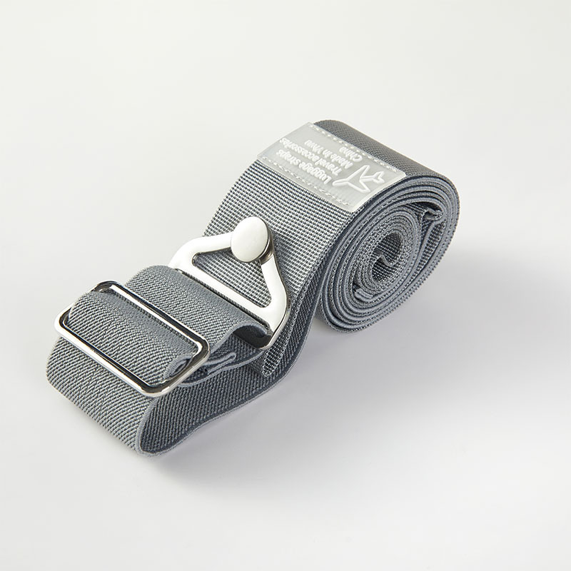 Каишка за багаж с метална триъгълна катарама, еластичен кръстосан ремък, полиестер, против кражба и разширяемост