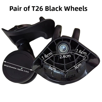 T26 360° колело за куфар SJTOBOL – за ремонт и замяна, пластмасово колело, пролет 2023