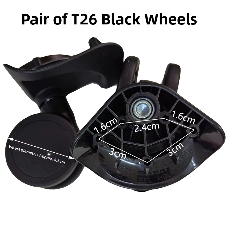 T26 360° колело за куфар SJTOBOL – за ремонт и замяна, пластмасово колело, пролет 2023