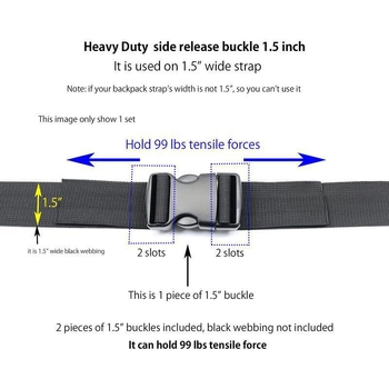 Príslušenstvo na batožinu – K8399 Rýchla bočná uvoľňovacia spona – Materiál: ABS – Značka: Other