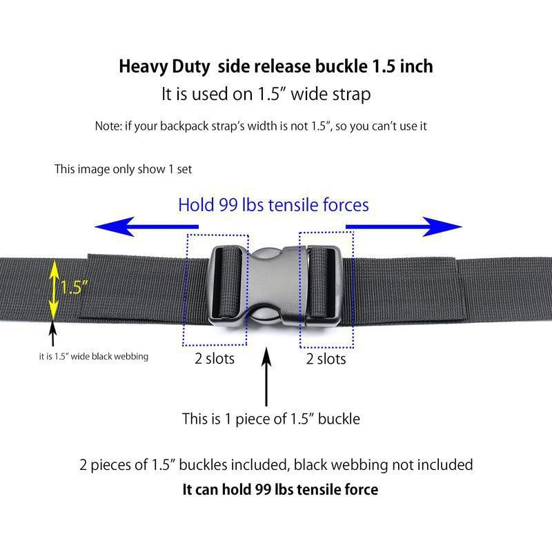 Príslušenstvo na batožinu – K8399 Rýchla bočná uvoľňovacia spona – Materiál: ABS – Značka: Other