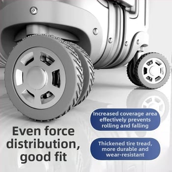 Kryt kolies batožiny — ochranný kryt kolies kufra, náhradné tiché univerzálne koliesko, silikónový krúžok príslušenstvo, ABS materiál, jar 2025