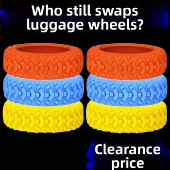 Kryt kolies batožiny — ochranný kryt kolies kufra, náhradné tiché univerzálne koliesko, silikónový krúžok príslušenstvo, ABS materiál, jar 2025