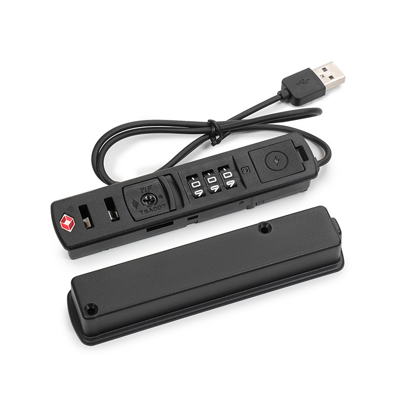 Κλειδαριά αποσκευών TSA23068 με κωδικό ασφαλείας και USB θύρα φόρτισης, ABS υλικό, αντικλοπής