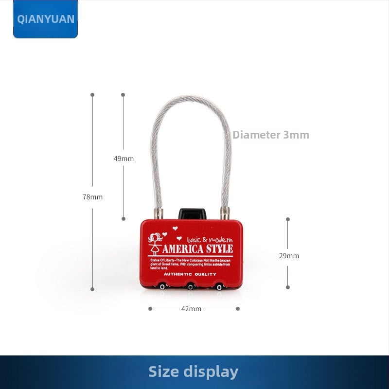 Железен катинар с паролно заключване за шкафове, врати, багаж и чанти — подходящ за общежития и фитнес зали (лятно издание 2022)
