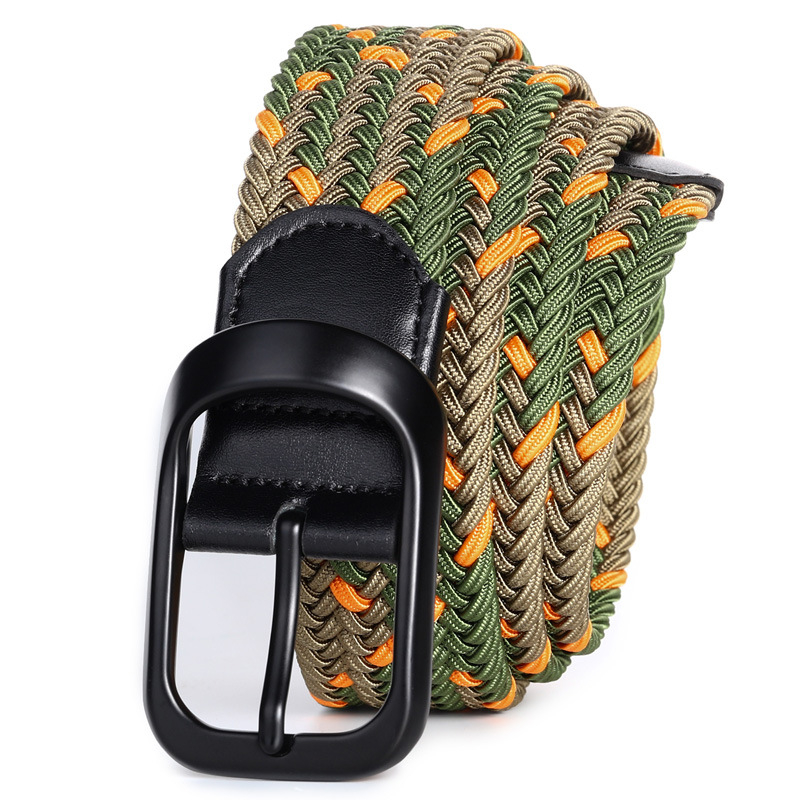 Unisex ζώνη από καμβά, ελαστικός πλεκτός σχεδιασμός, ιαπωνικό κούμπωμα, πλάτος 2-4 εκ, στυλ κατάλληλο για όλα